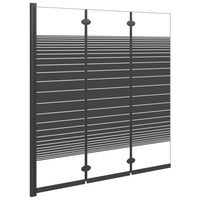 Thumbnail for Badewannenfaltwand 3-teilig 130x130 cm ESG Schwarz