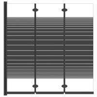Thumbnail for Badewannenfaltwand 3-teilig 130x130 cm ESG Schwarz