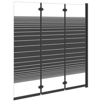 Thumbnail for Badewannenfaltwand 3-teilig 130x130 cm ESG Schwarz