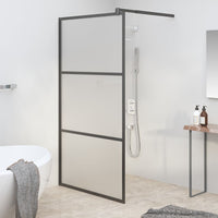 Thumbnail for Duschwand für Walk-In Dusche 100x195 cm ESG Mattiert Schwarz