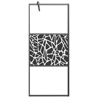 Thumbnail for Duschwand für Walk-In Dusche 80x195 cm ESG Steindesign Schwarz