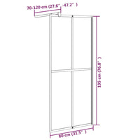 Thumbnail for Duschwand für Walk-in Dusche 80x195 cm Dunkles Sicherheitsglas