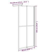 Thumbnail for Duschwand für Walk-in Dusche 90x195 cm Dunkles Sicherheitsglas