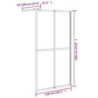 Thumbnail for Duschwand für Walk-in Dusche 118x190 cm Dunkles Sicherheitsglas