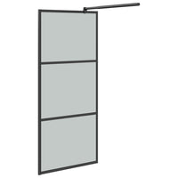 Thumbnail for Duschwand für Walk-In Dusche 90x195 cm Dunkel ESG Glas Schwarz