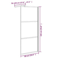 Thumbnail for Duschwand für Walk-In Dusche 90x195 cm Dunkel ESG Glas Schwarz