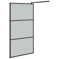 Thumbnail for Duschwand für Walk-In Dusche 100x195 cm Dunkel ESG Glas Schwarz