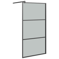 Thumbnail for Duschwand für Walk-In Dusche 115x195 cm Dunkel ESG Glas Schwarz