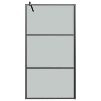 Thumbnail for Duschwand für Walk-In Dusche 115x195 cm Dunkel ESG Glas Schwarz