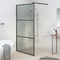 Thumbnail for Duschwand für Walk-In Dusche 115x195 cm Dunkel ESG Glas Schwarz