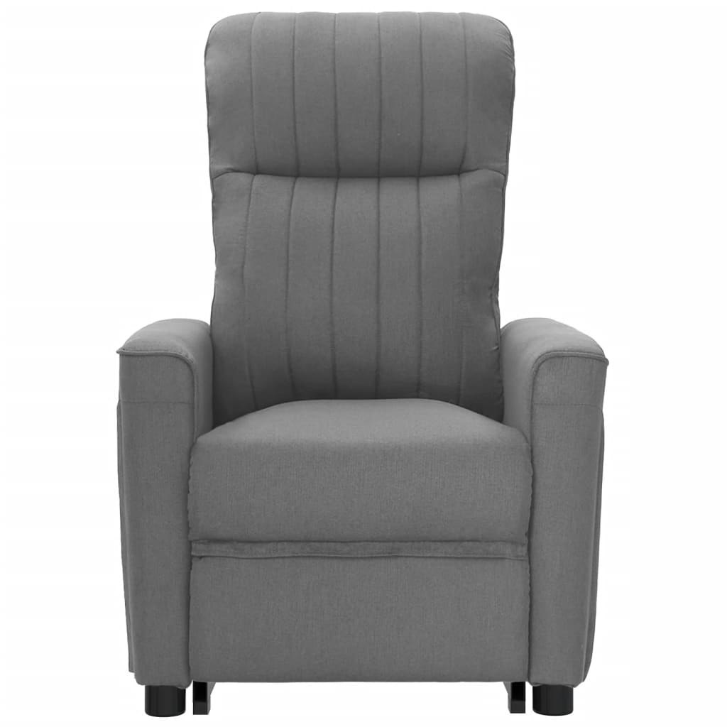 Relaxsessel mit Aufstehhilfe Hellgrau Stoff
