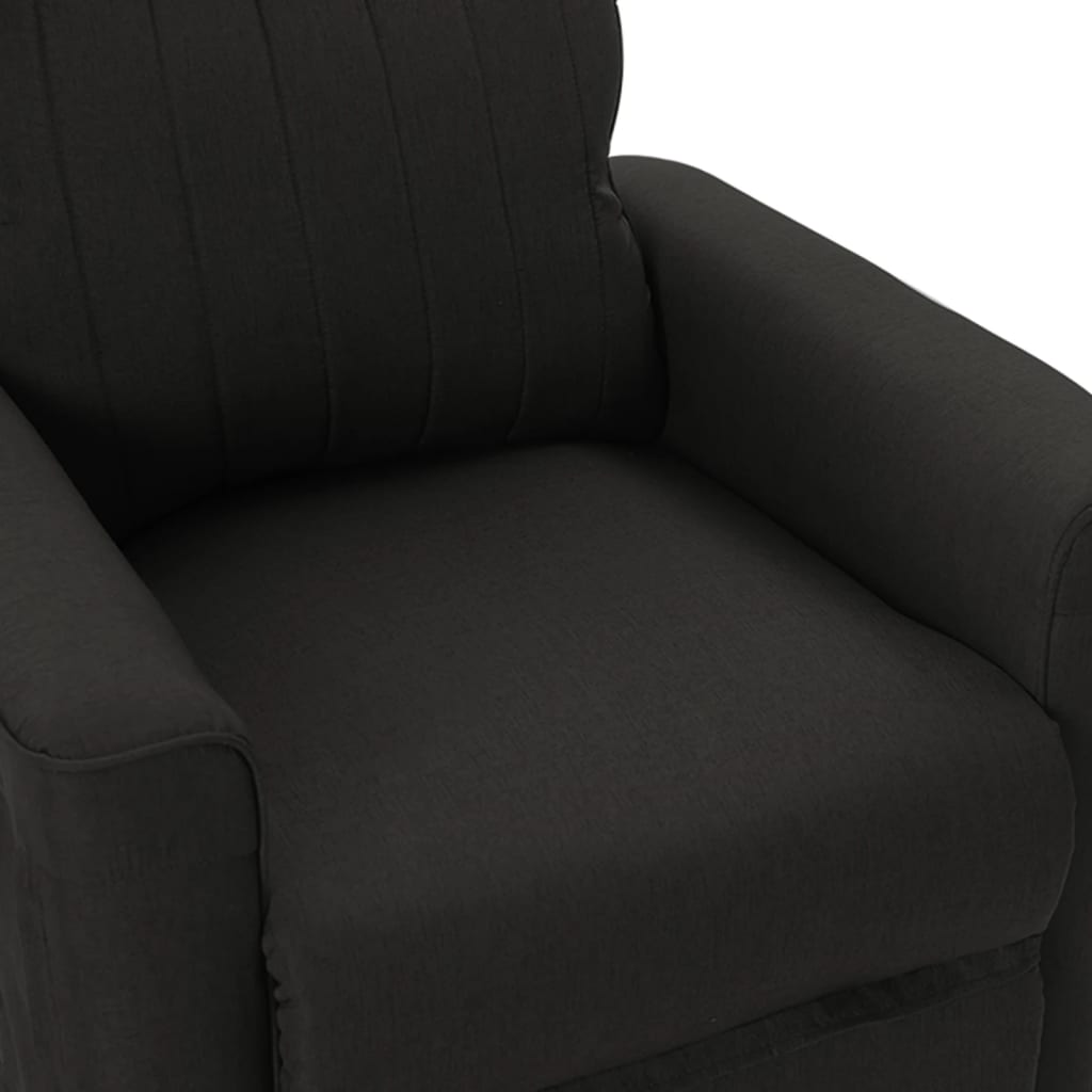 Relaxsessel mit Aufstehhilfe Schwarz Stoff