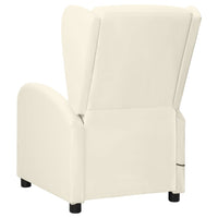 Thumbnail for Ohrensessel mit Massage- & Liegefunktion Creme Kunstleder