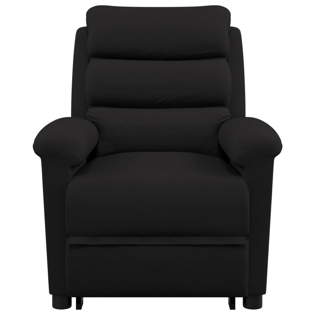 Massagesessel mit Aufstehhilfe Schwarz Samt