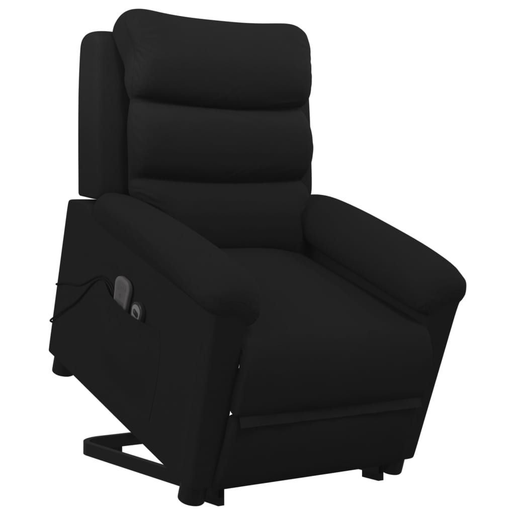 Massagesessel mit Aufstehhilfe Schwarz Samt