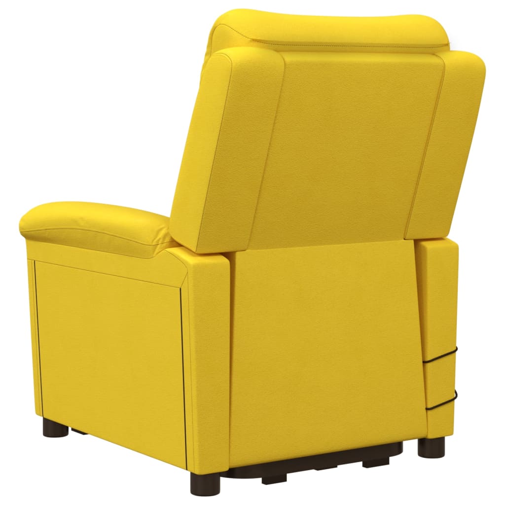 Massagesessel mit Aufstehhilfe Gelb Samt