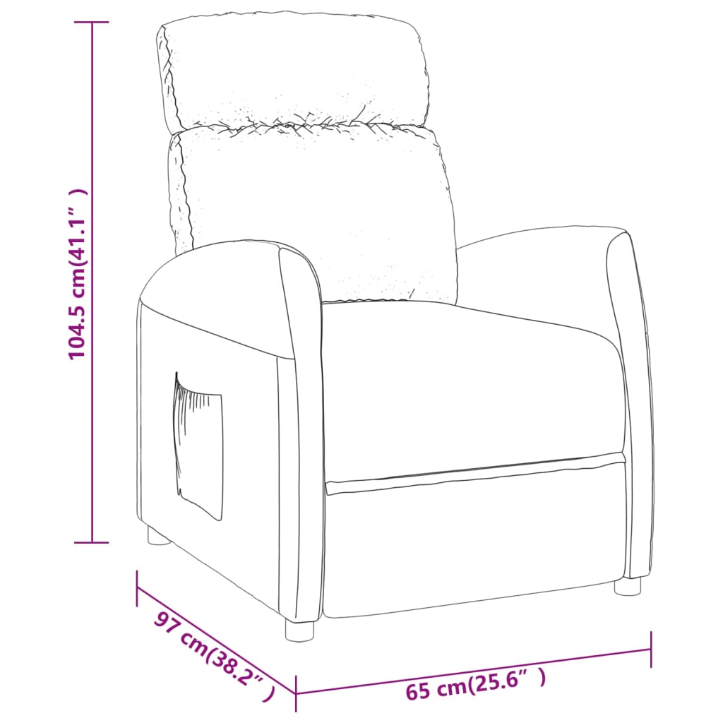 Relaxsessel Elektrisch Hellgelb Stoff