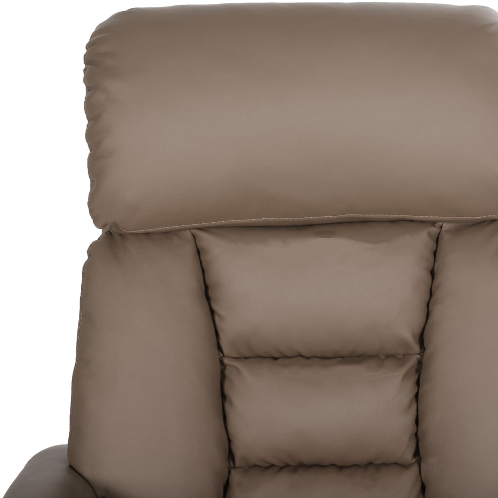 Elektrischer Sessel Verstellbar Grau Kunstleder