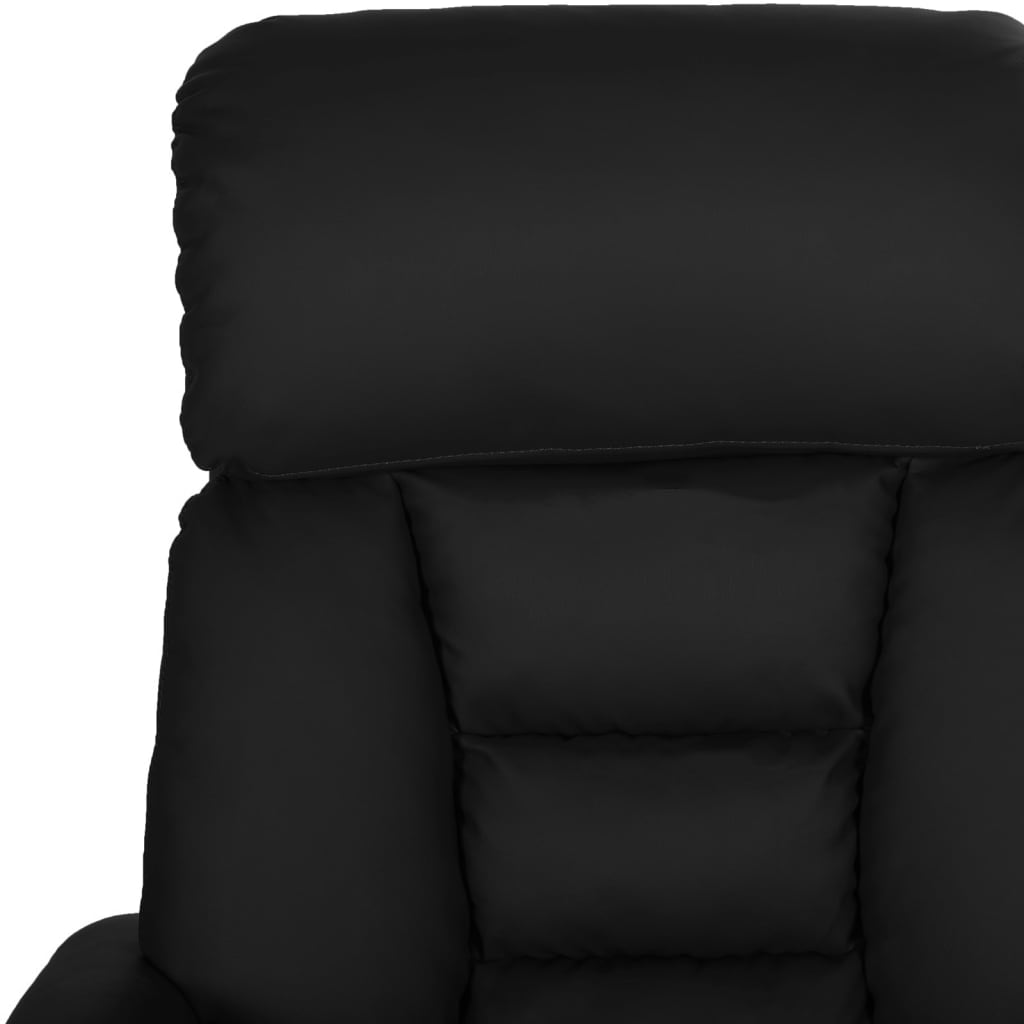 Elektrischer Massagesessel Schwarz Kunstleder