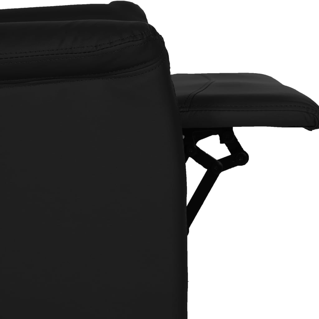 Elektrischer Massagesessel Schwarz Kunstleder