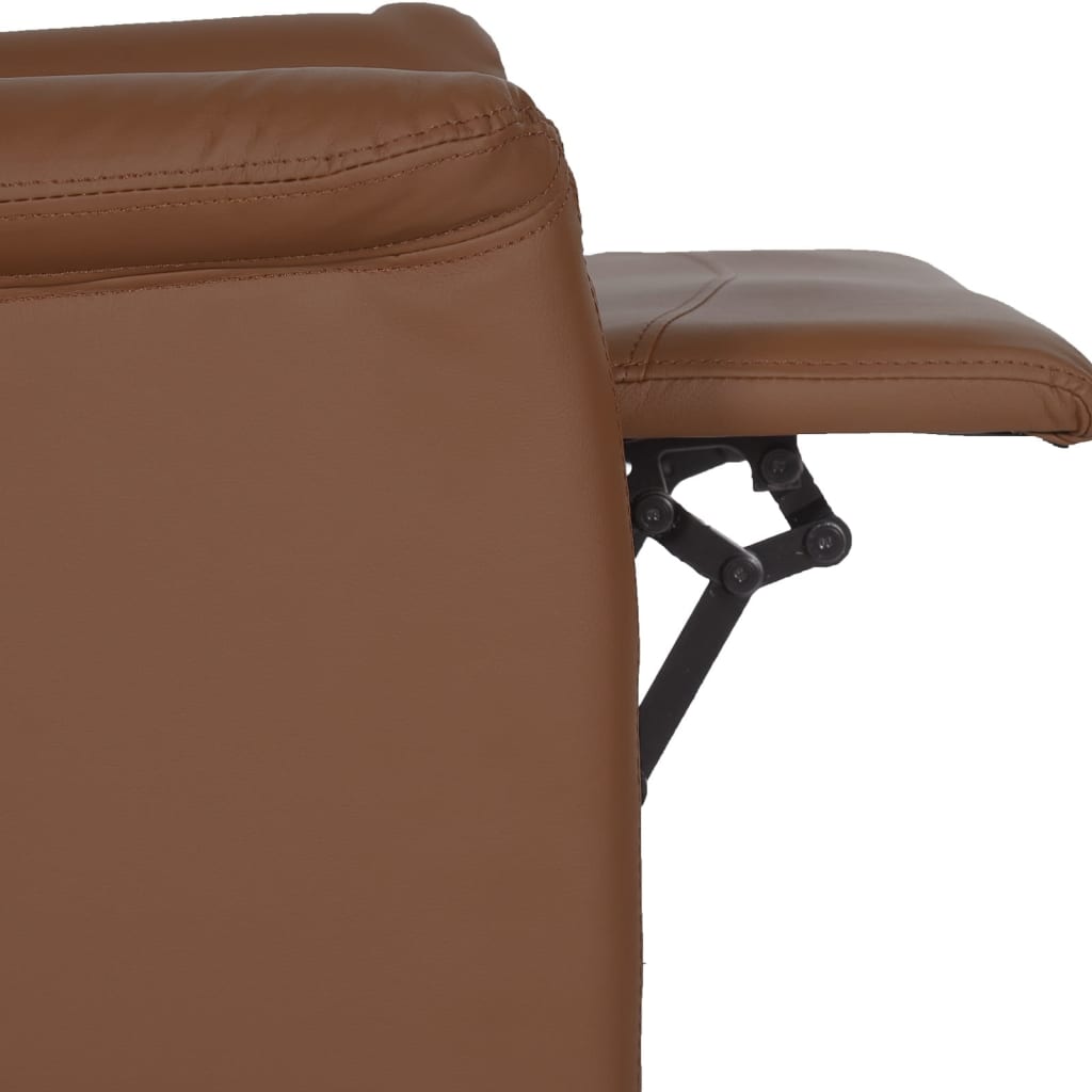 Elektrischer Massagesessel Braun Kunstleder