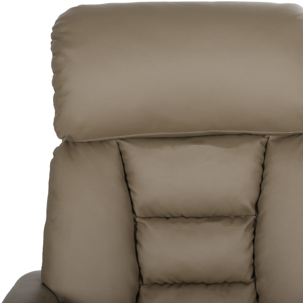 Elektrischer Massagesessel Grau Kunstleder