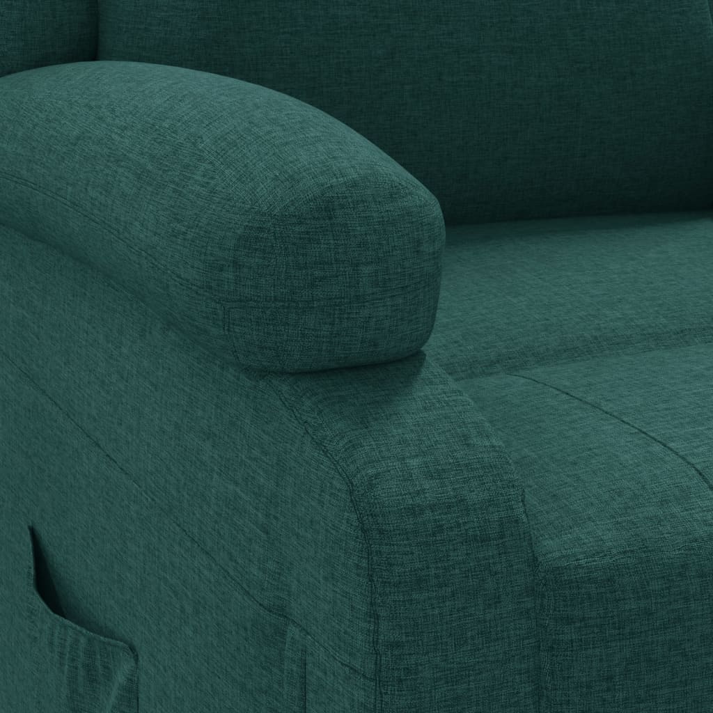 Relaxsessel Elektrisch Dunkelgrün Stoff