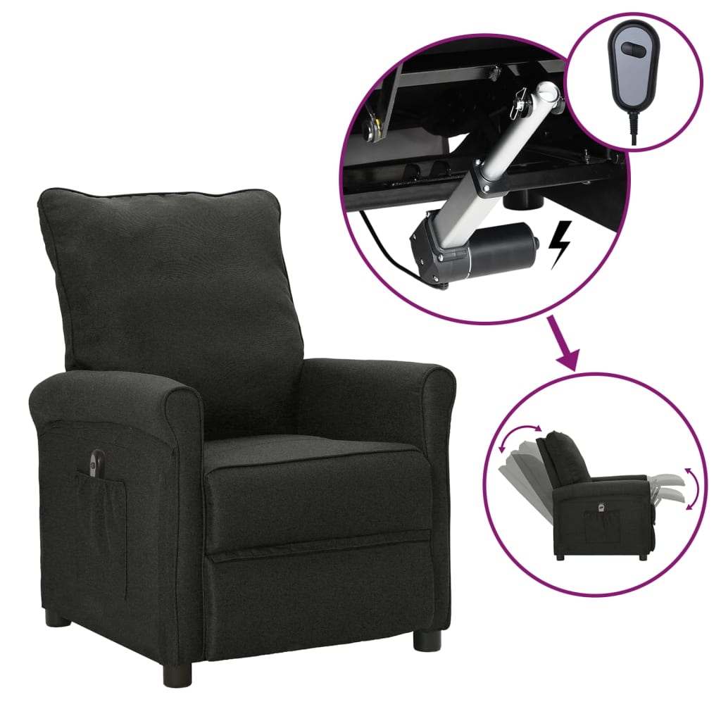 Relaxsessel Elektrisch Schwarz Stoff