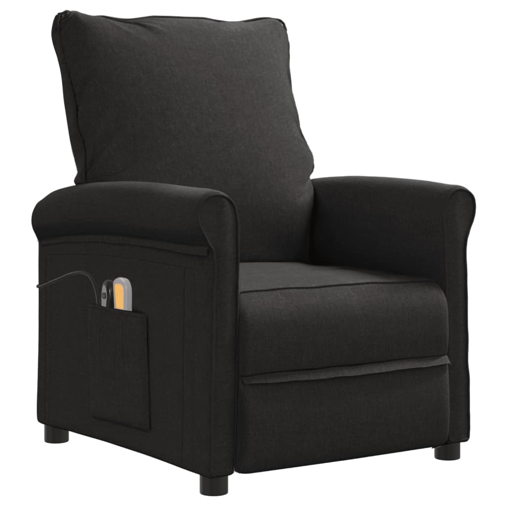 Massagesessel Elektrisch Schwarz Stoff