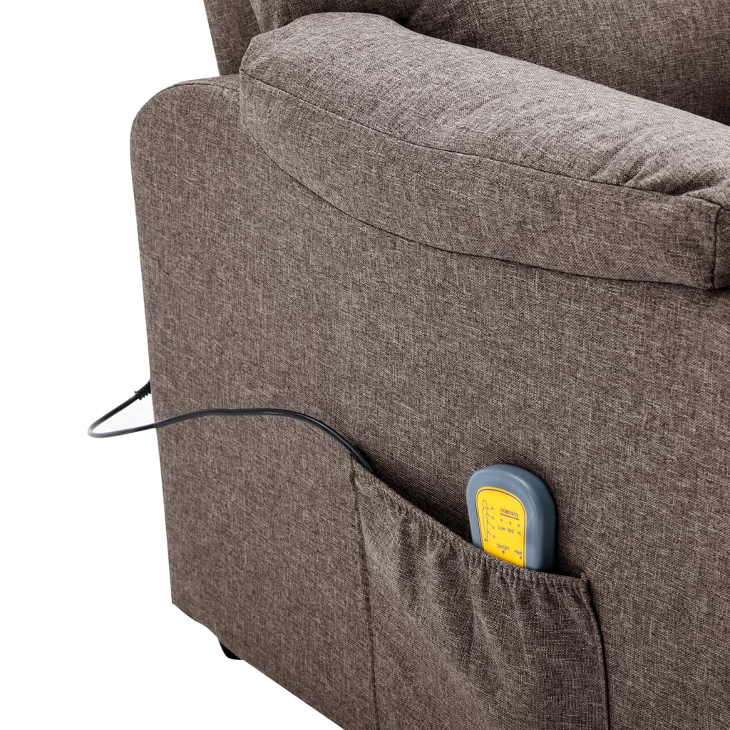 Massagesessel Elektrisch Taupe Stoff