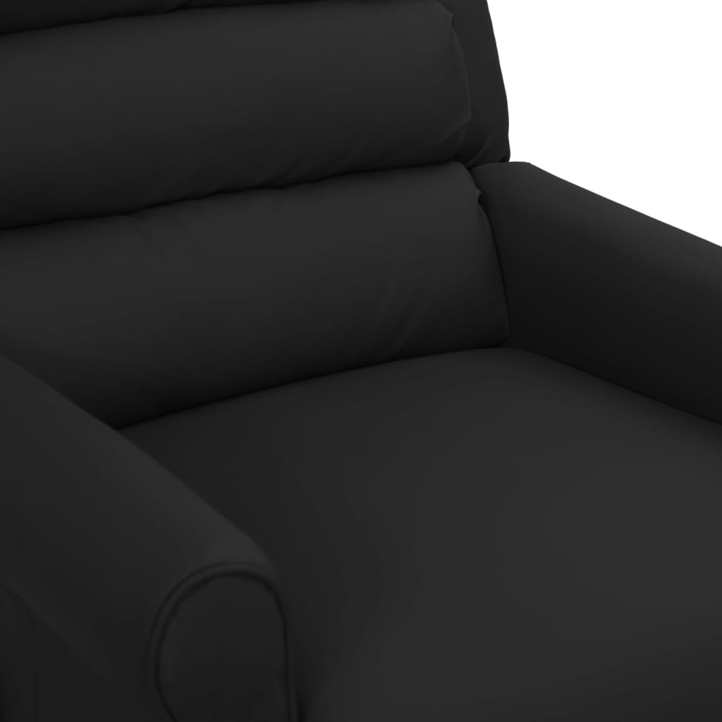 Elektrischer Massagesessel Schwarz Kunstleder