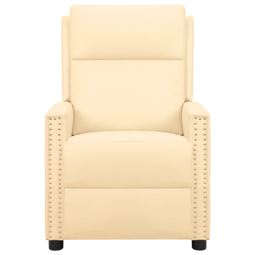 Elektrischer Relaxsessel Creme Kunstleder