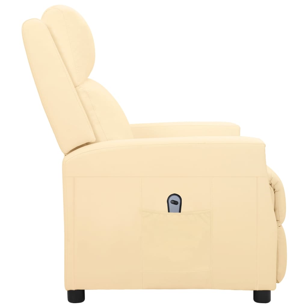 Elektrischer Relaxsessel Creme Kunstleder