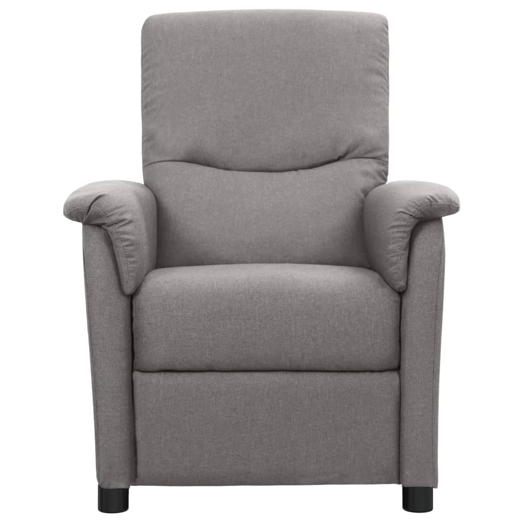 Elektrischer Sessel Verstellbar Hellgrau Stoff