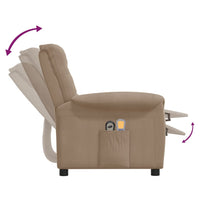 Thumbnail for Elektrischer Massagesessel Taupe Mikrofasergewebe