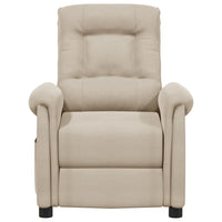 Thumbnail for Elektrischer Massagesessel Creme Mikrofasergewebe