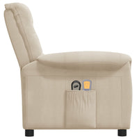 Thumbnail for Elektrischer Massagesessel Creme Mikrofasergewebe
