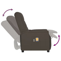 Thumbnail for Elektrischer Massagesessel Grau Kunstleder