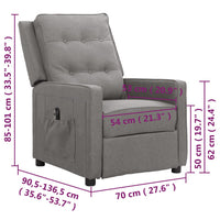 Thumbnail for Elektrischer Relaxsessel Hellgrau Stoff