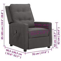 Thumbnail for Elektrischer Relaxsessel Dunkelgrau Stoff