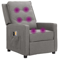 Thumbnail for Elektrischer Massagesessel Hellgrau Stoff