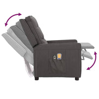 Thumbnail for Elektrischer Massagesessel Dunkelgrau Stoff