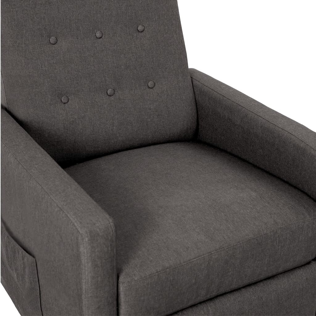 Elektrischer Relaxsessel Dunkelgrau Stoff