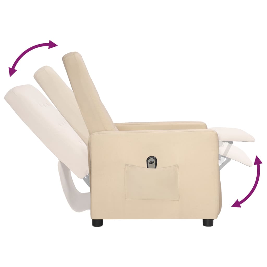 Relaxsessel Elektrisch Creme Stoff