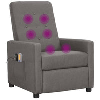 Thumbnail for Elektrischer Massagesessel Hellgrau Stoff
