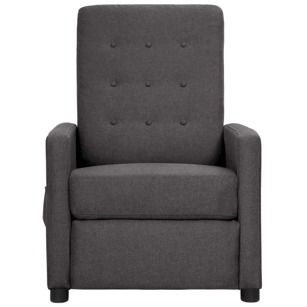 Elektrischer Massagesessel Dunkelgrau Stoff