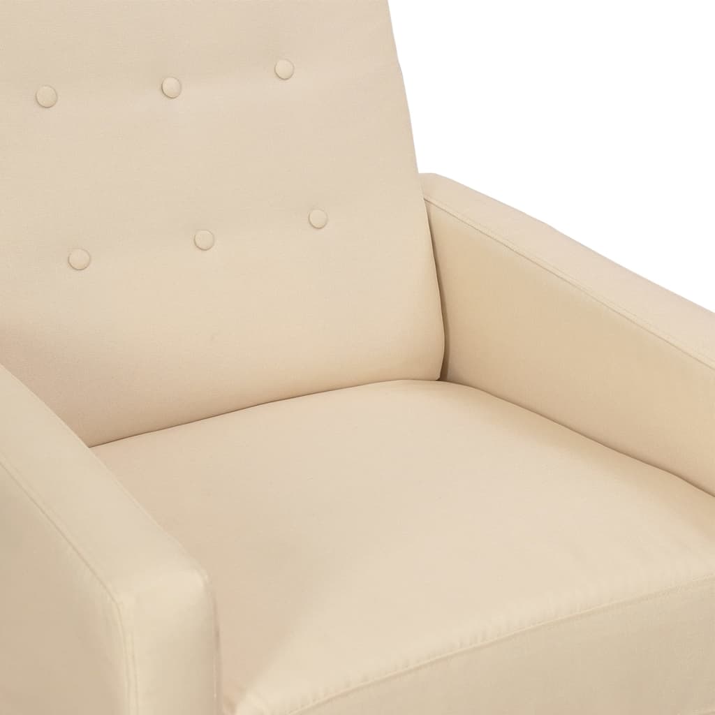 Elektrischer Massagesessel Creme Stoff