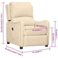 Thumbnail for Relaxsessel Elektrisch Creme Stoff