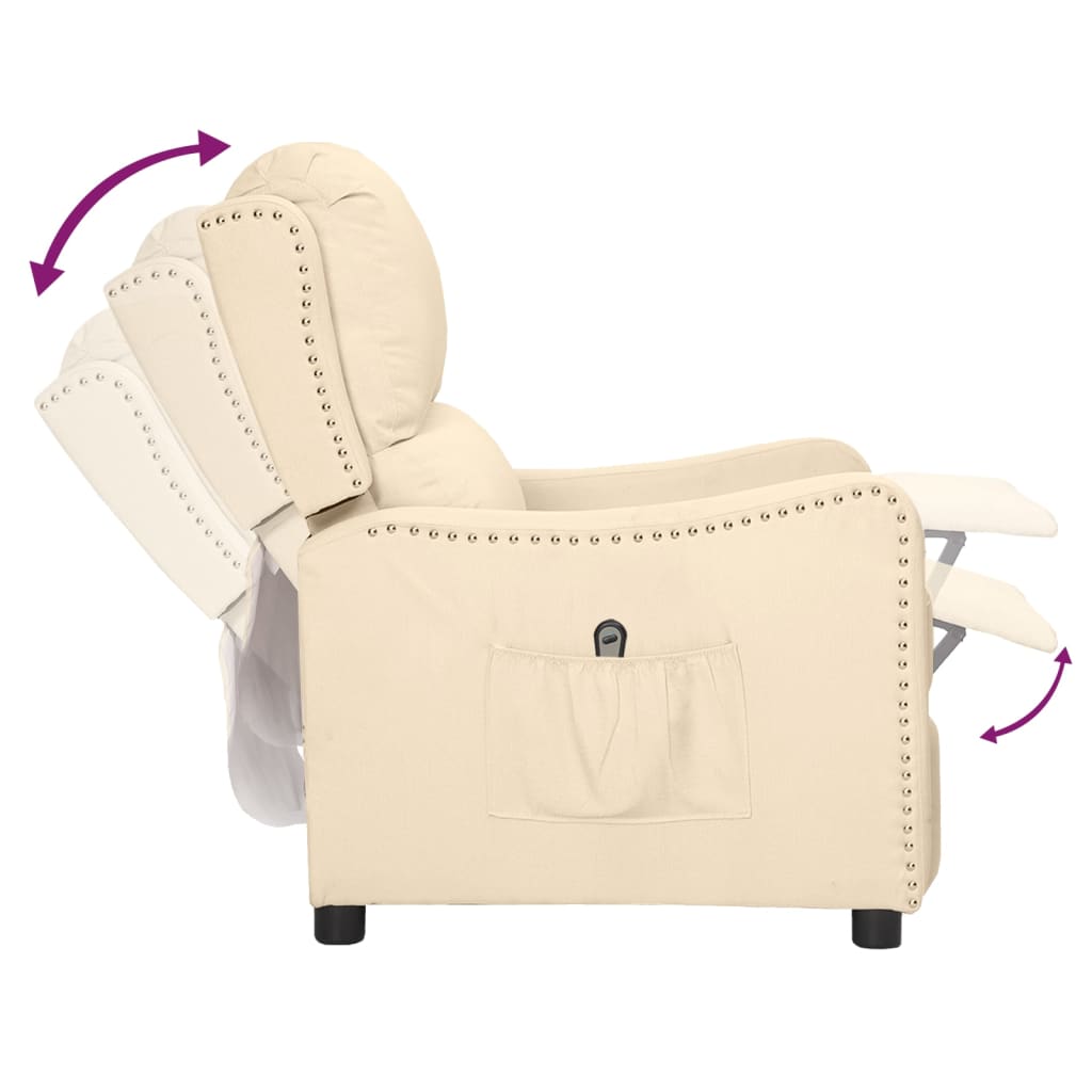 Relaxsessel Elektrisch Creme Stoff