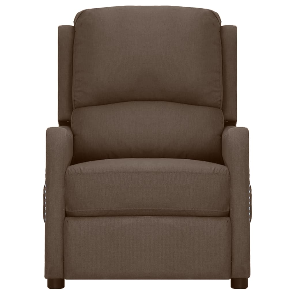 Massagesessel Elektrisch Taupe Stoff